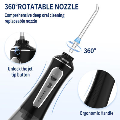 H2ofloss Portable Dental Water Jet Travel Ipx7 Waterproof 2500 Mah Battery