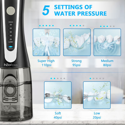 IPX7 Waterproof Cordless H2Ofloss Water Dental Flosser