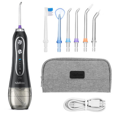 Portable H2Ofloss Water Dental Flosser , Smart Electronic Sonic Mouth Cleaner