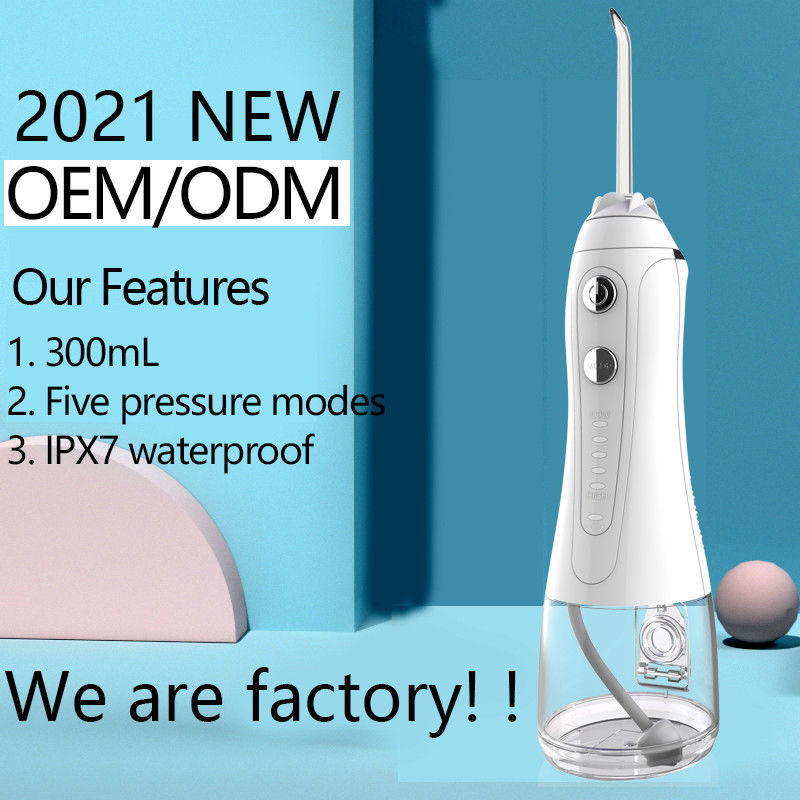 Portable Dental Cordless Oral Irrigator 300ml Rechargeable