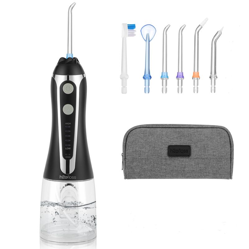 5 Modes H2ofloss Rechargeable Water Flosser Usb Charged With 300ML Water Tank
