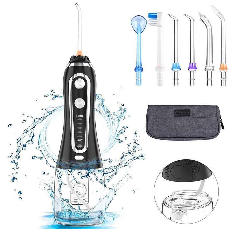 H2ofloss 300ML 5 Modes Portable Water Flosser Waterproof Rechargeable