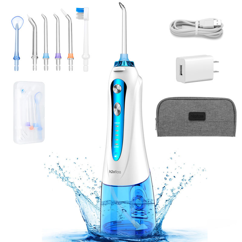 H2Ofloss Water Flosser Rechargeable For Oral Health Waterproof IPX7 5 Modes