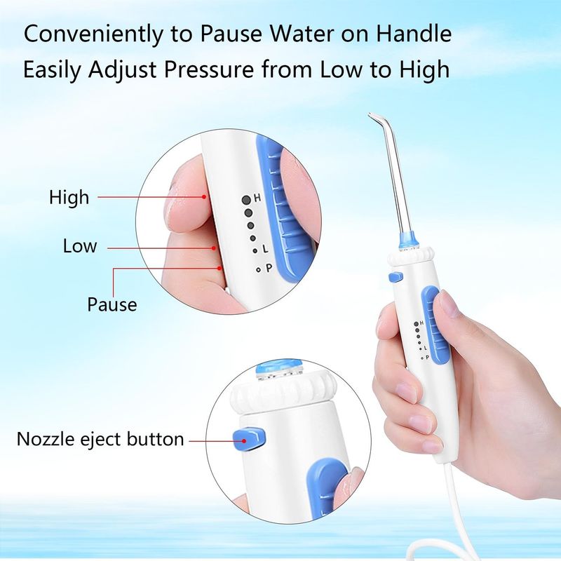 Family Teeth Cleaning Countertop Water Flosser With 12 Nozzles