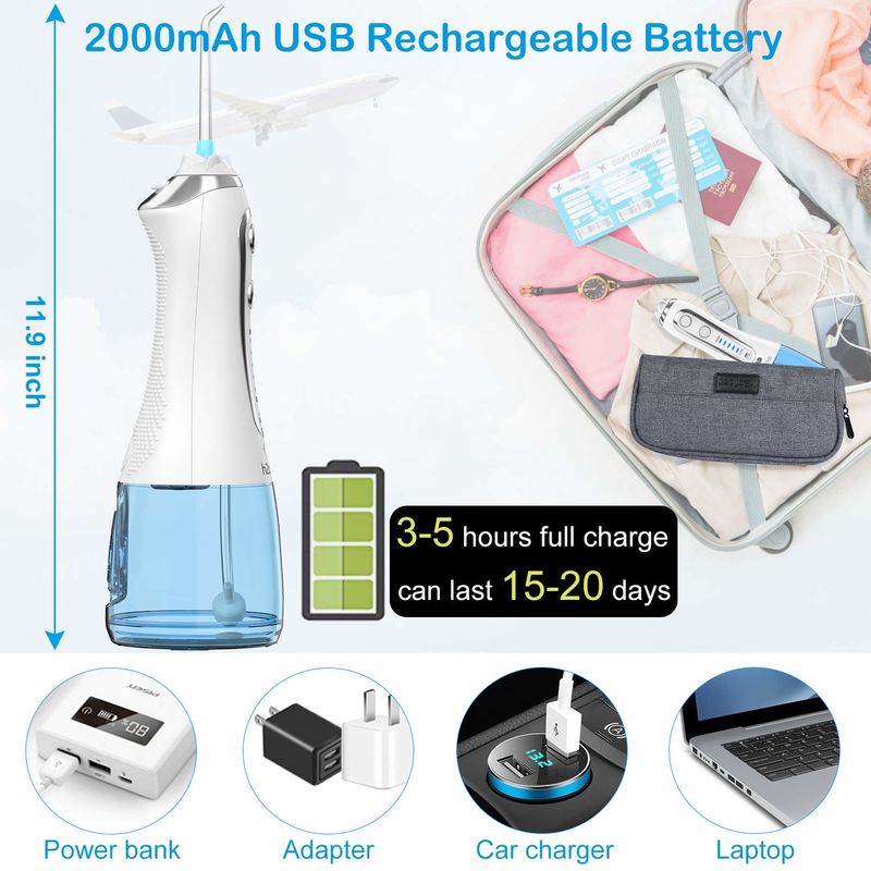 H2ofloss Water Flosser with 2000 mAh battery  for Oral Care Dental Oral Irrigator