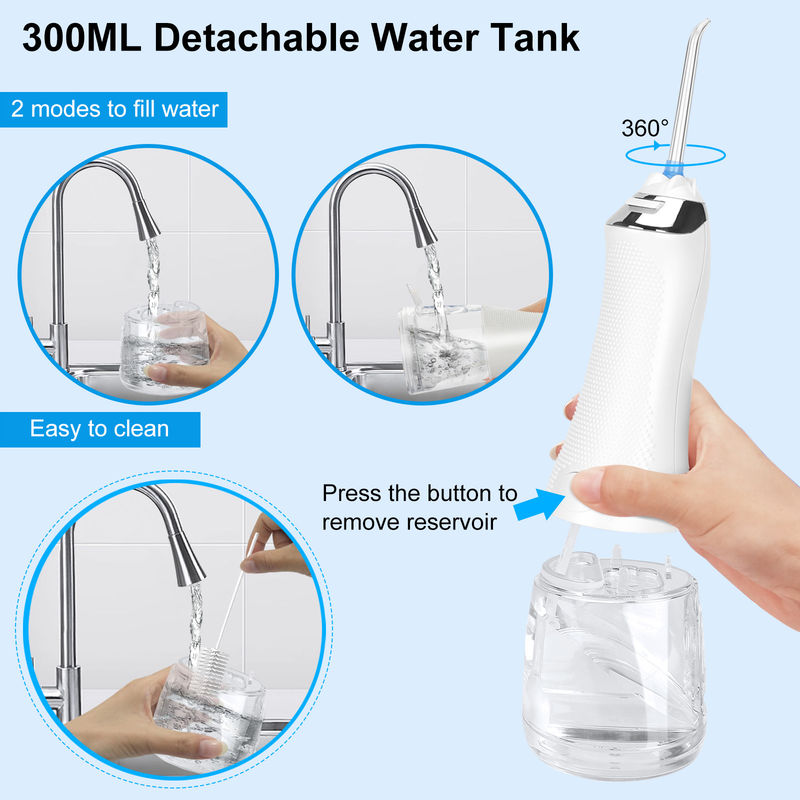 2000mah Battery 300ML Water Tank Water Flosser Oral Irrigator Dental Flosser