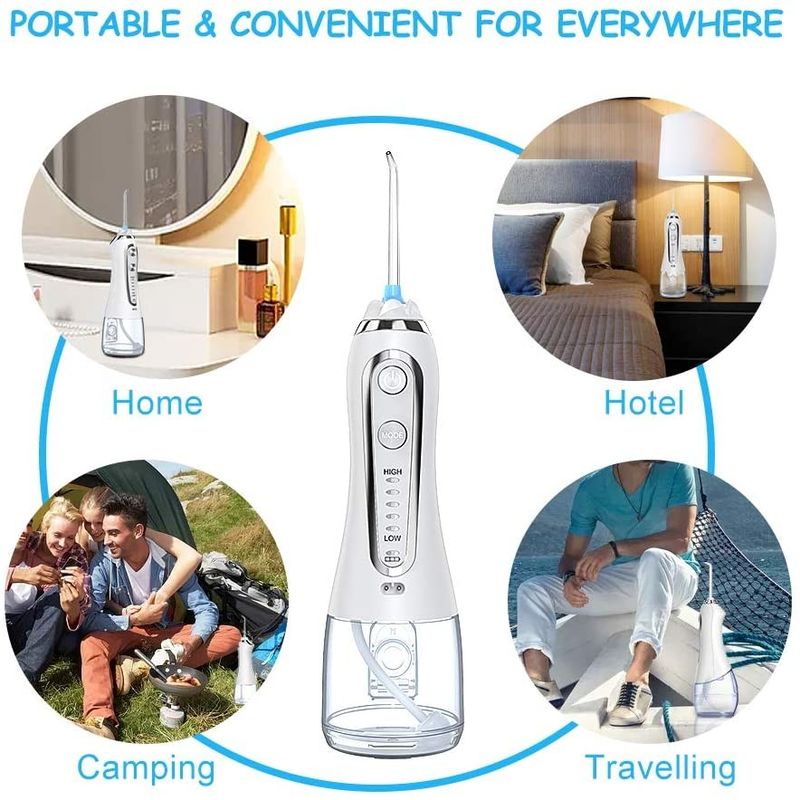 H2ofloss White Cordless Advanced Water Flosser With Multi Tips