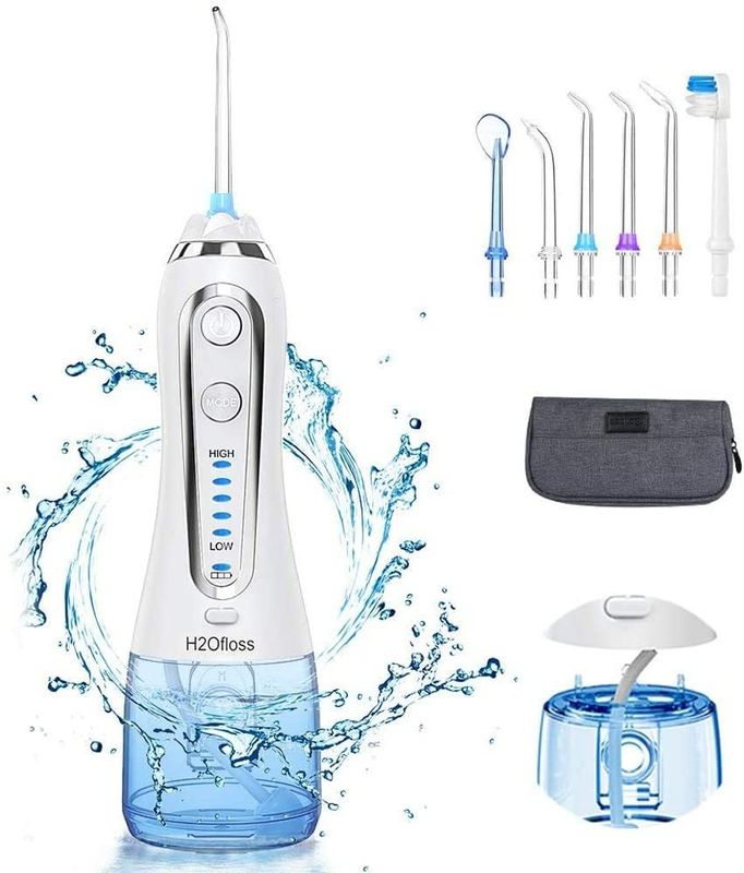 H2ofloss Oral Irrigator Water Flosser portable USB Charging FCC Approved