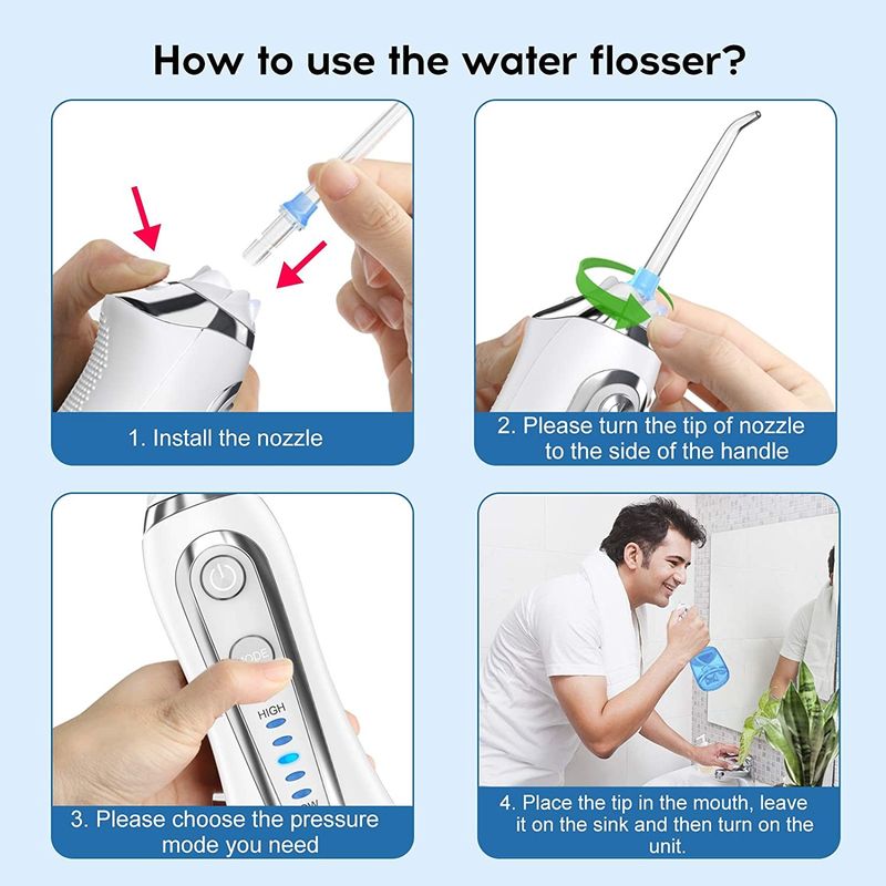 Usb Cordless Water Flosser , Smart Oral Irrigator FCC Approved