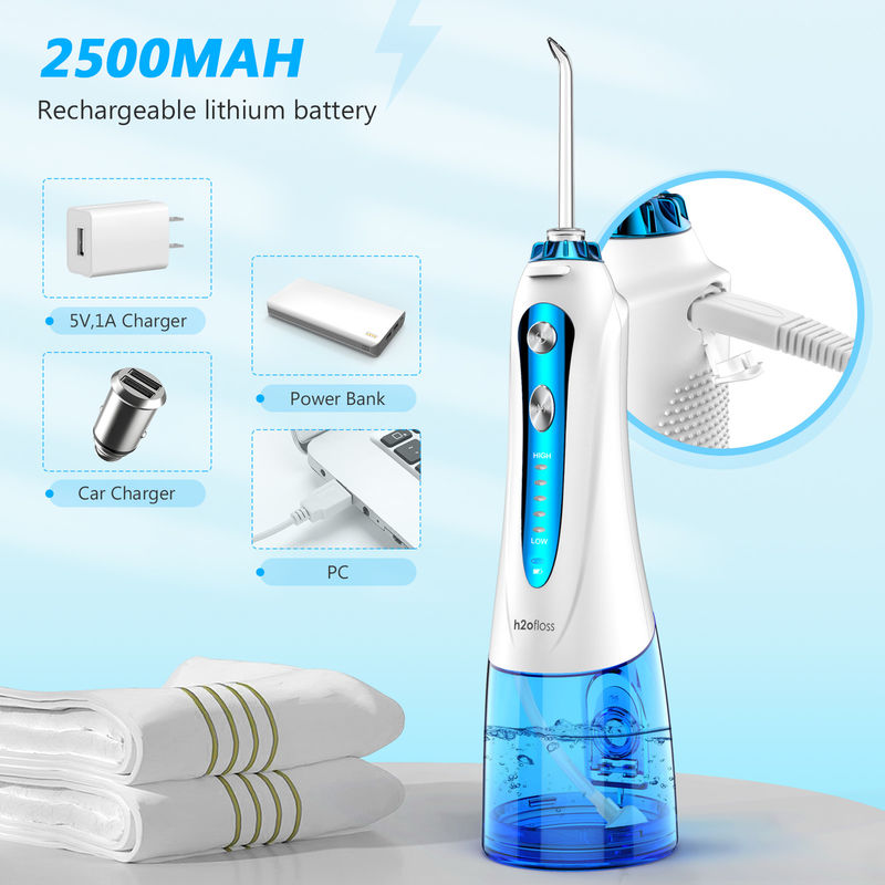 Dental Cordless Water Flosser 3-5h Charging 1200-1400 Times/Min Frequency