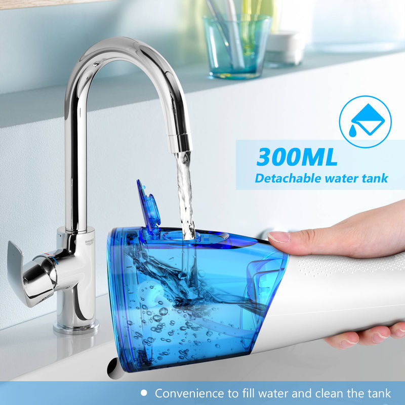 Commercial Waterpulse Dental Flosser , Water Flosser Electric With 300ml Tank