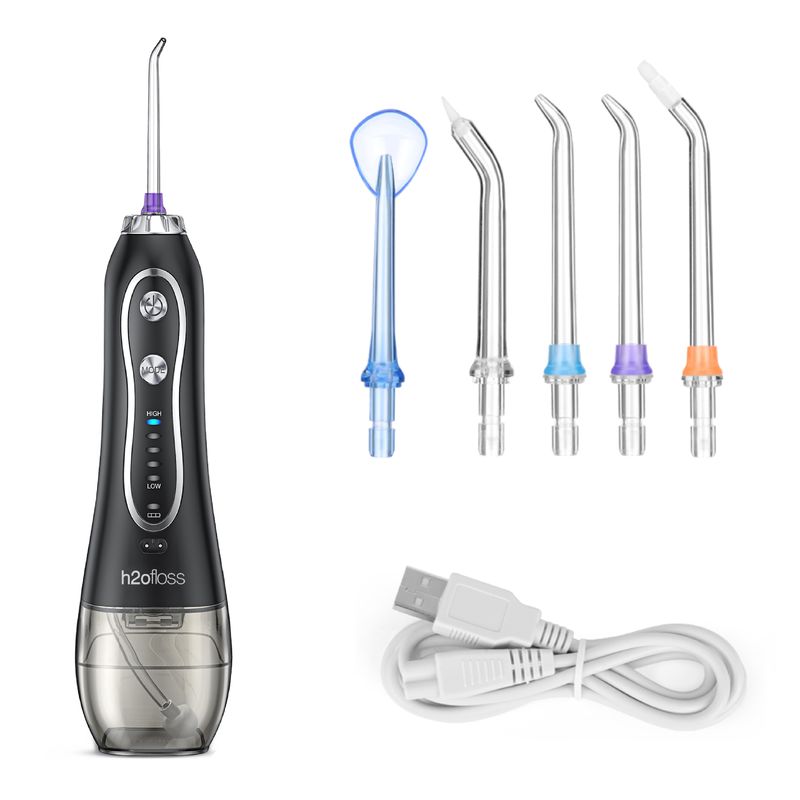 FCC Oral Irrigator Cordless Water Flosser Auto Timer Protect With 300ml Tank