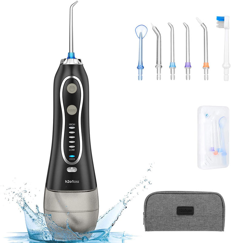 2500mah Ultrasonic Teeth Cleaner With Water , 5 Modes Handheld Water Flosser