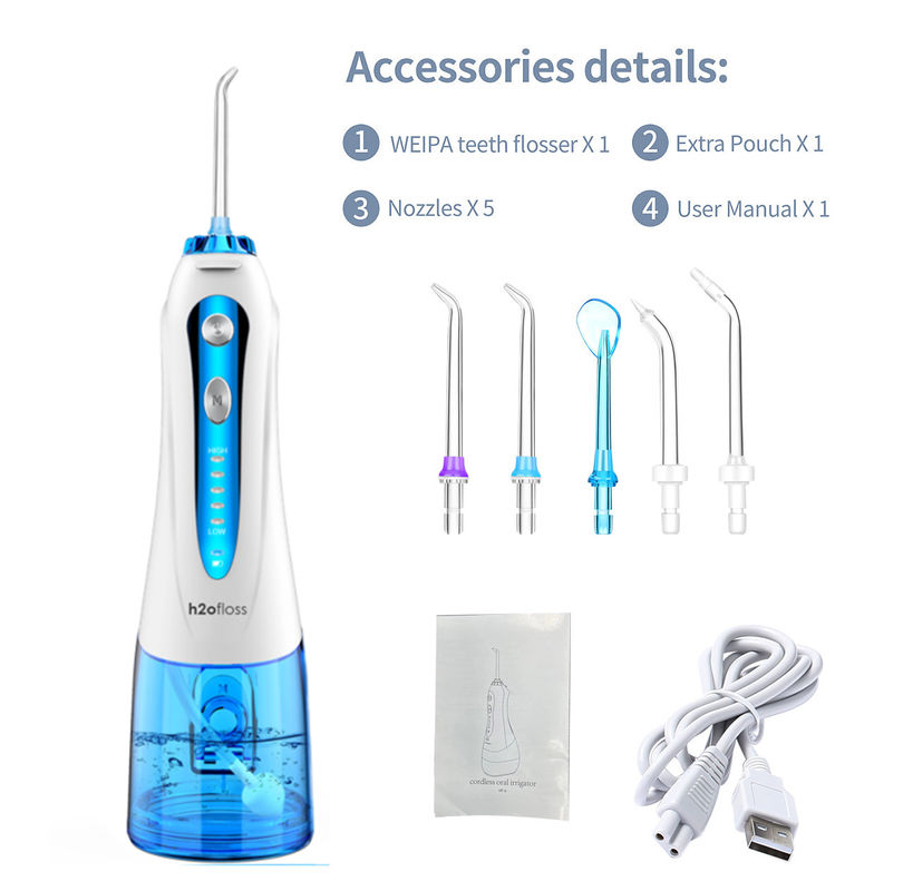 IPX7 Waterproof Portable Cordless Oral Irrigator With 2500mAh Battery