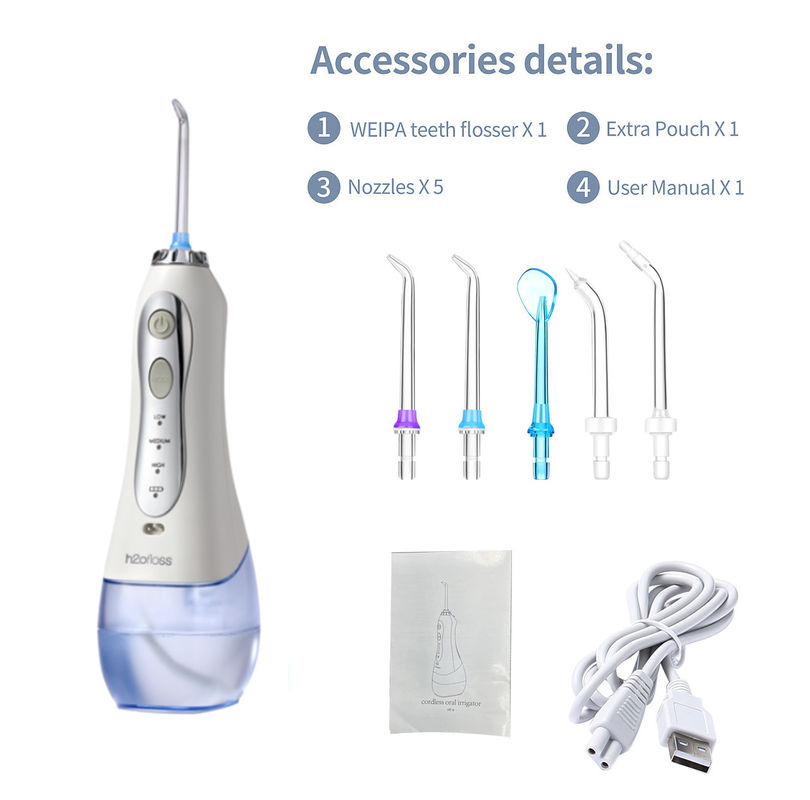 3 - 5H Charging Cordless Portable Water Flosser IPX7 With Massage Function