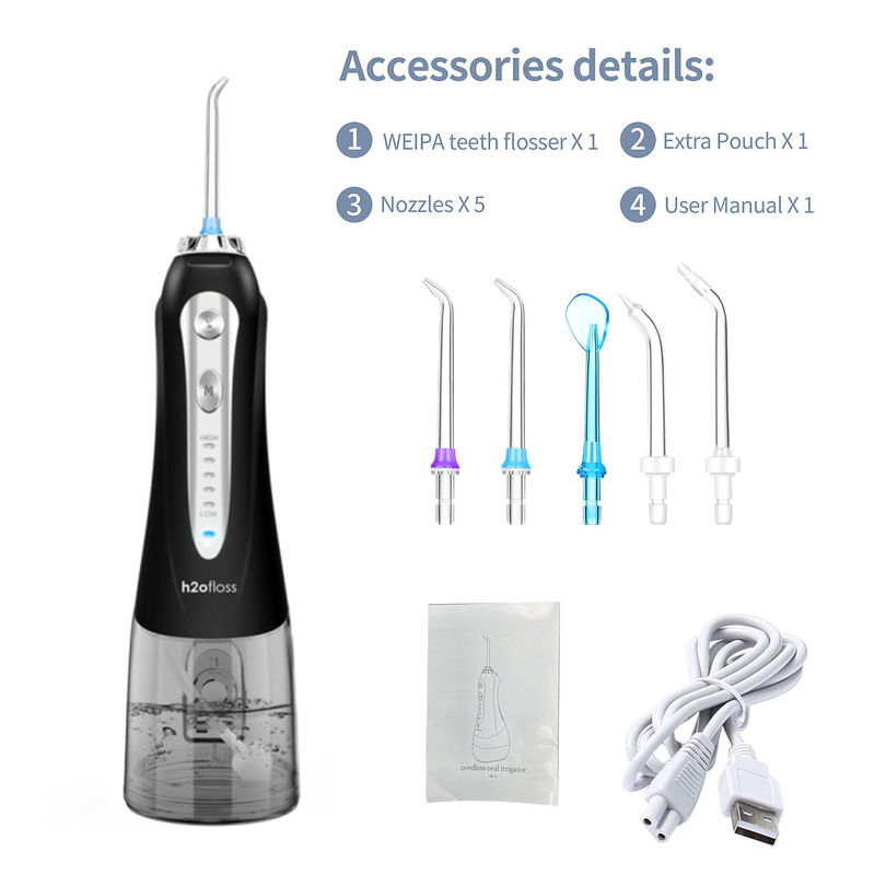 Waterproof H2Ofloss Cordless Water Flosser Rechargeable For Travel