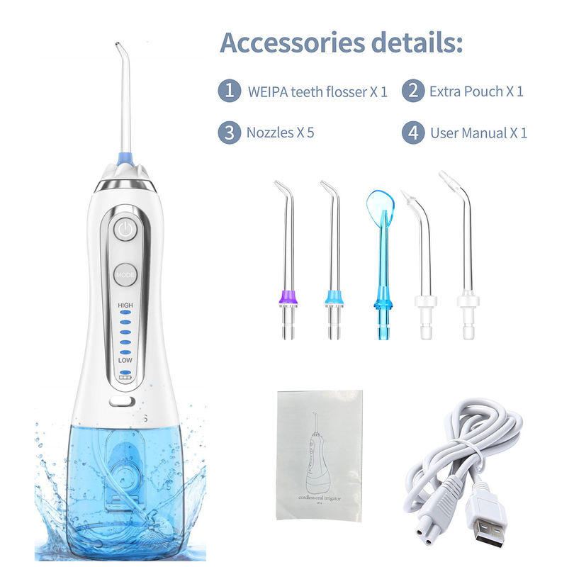 Home / Travel Use Cordless Portable Water Flosser 2500mAh Battery Operated