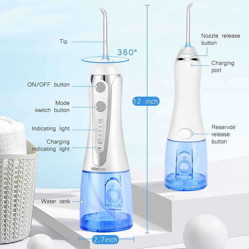 Cordless Water Flosser IPX7 Waterproof 5 Different Intensity Modes USB Charging